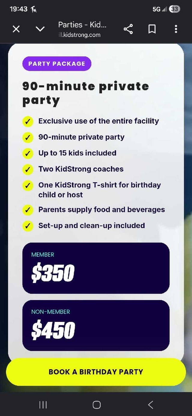 Kid Strong Private event voucher - photo 2