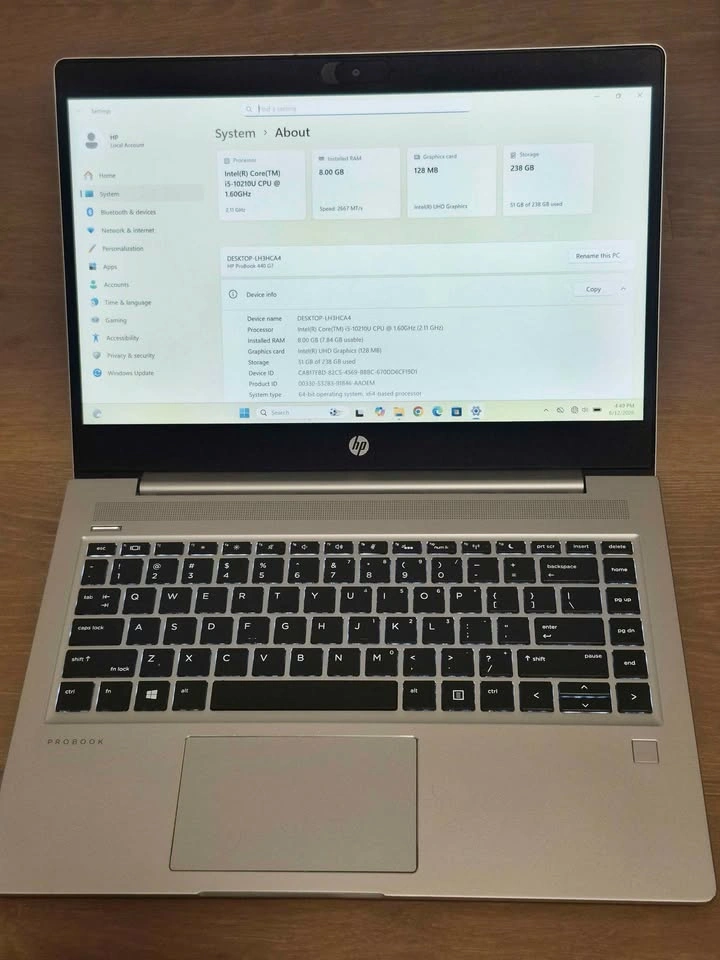HP ProBook 440 G7 Laptop 8gb ram/256gb m2 ssd #2 - photo 2
