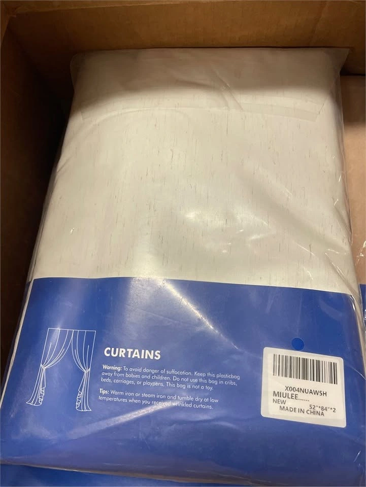 NEW MIULEE Linen 100% Blackout Curtains 84-Inch, 2 Panels - photo 5