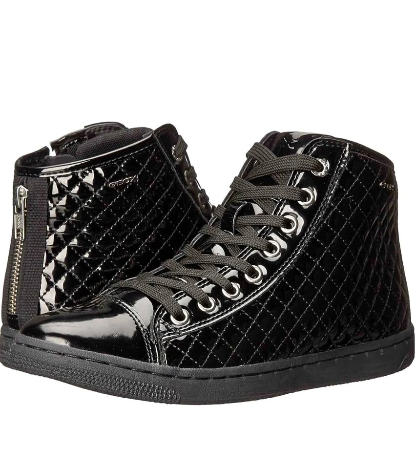 Geox black girls high tops size 3