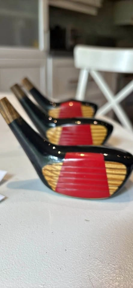 Vintage Accuform Tri-Sport Persimmon Wood Golf Club Heads