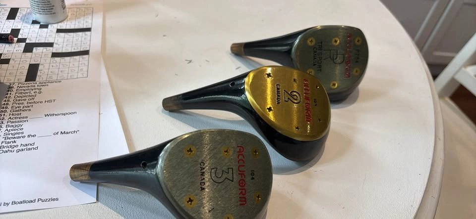 Vintage Accuform Tri-Sport Persimmon Wood Golf Club Heads - photo 2