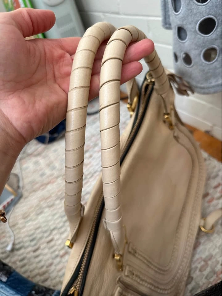 Chloé Marcie Leather Satchel Bag - photo 4
