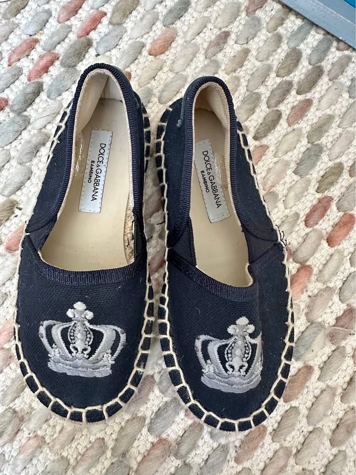 Dolce & Gabbana Bambino Crown Espadrilles Size 26