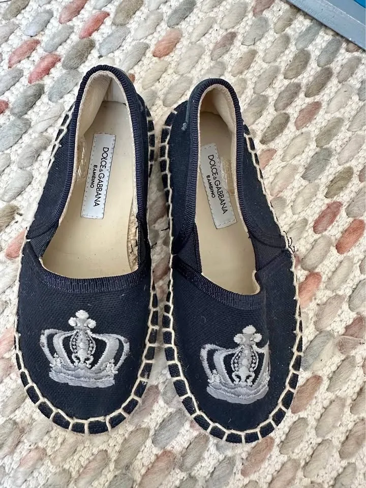 Dolce & Gabbana Bambino Crown Espadrilles Size 26