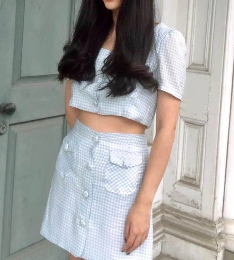 Plaid Parisian Style Set
