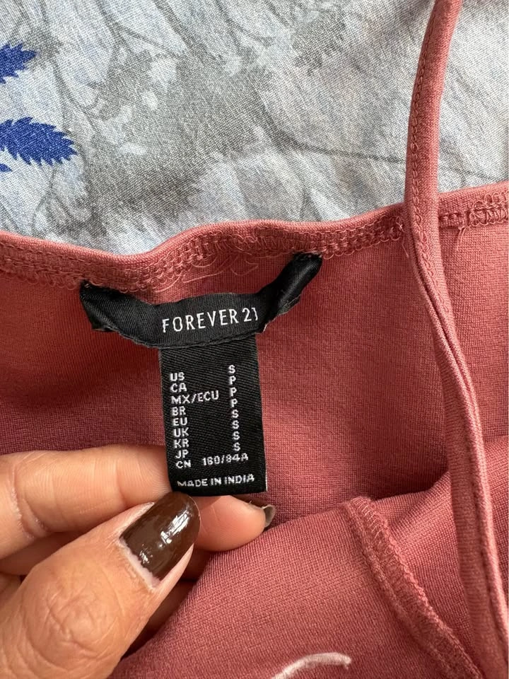 Forever 21 Women’s Pink/Crop Cami Top – Size S - photo 2