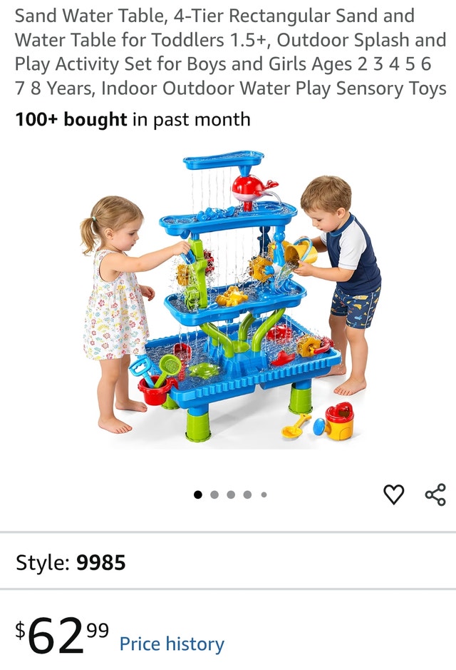 4-Tier Sand and Water Activity Table