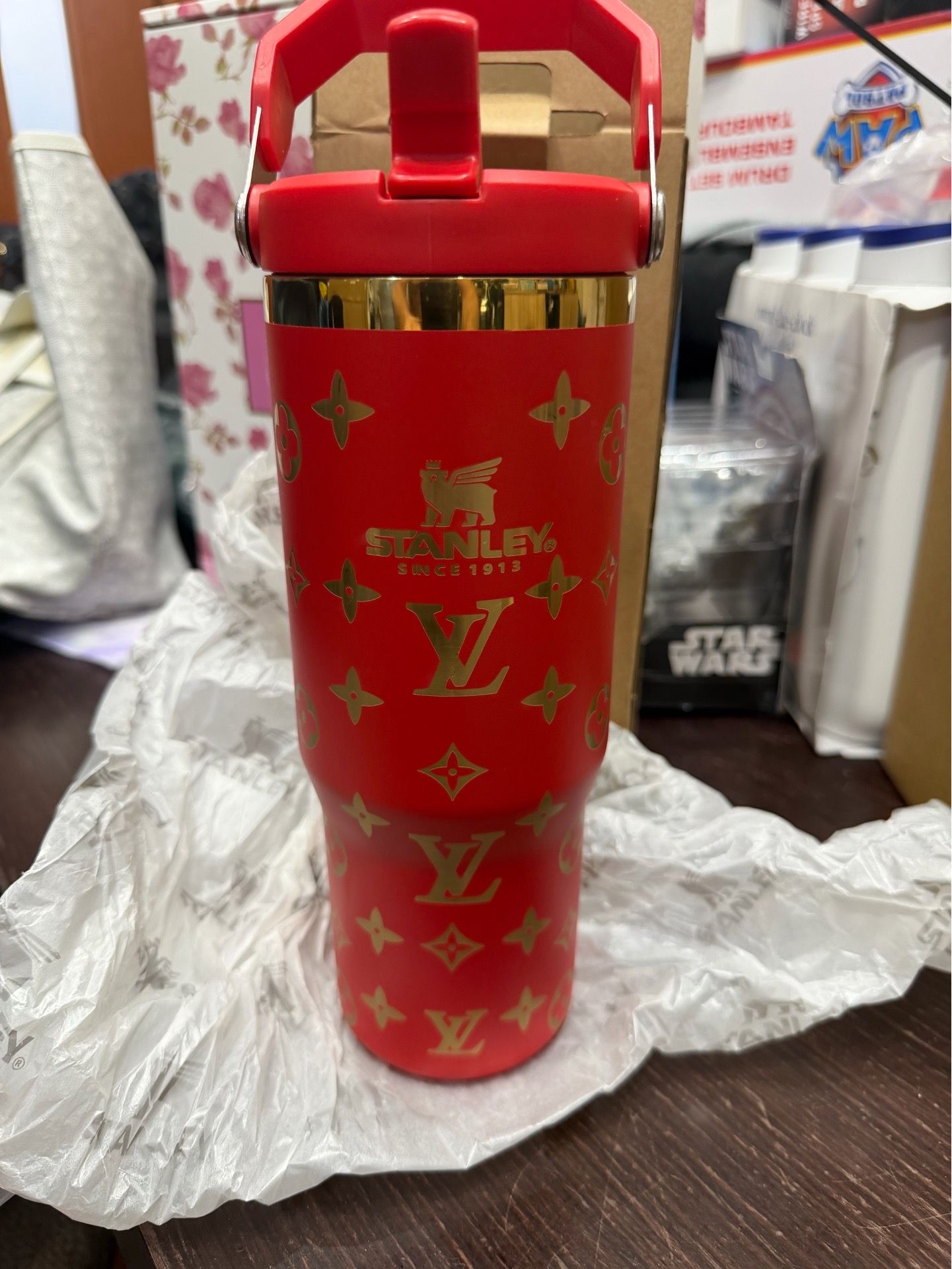 Stanley 30 oz custom with flip top tumbler