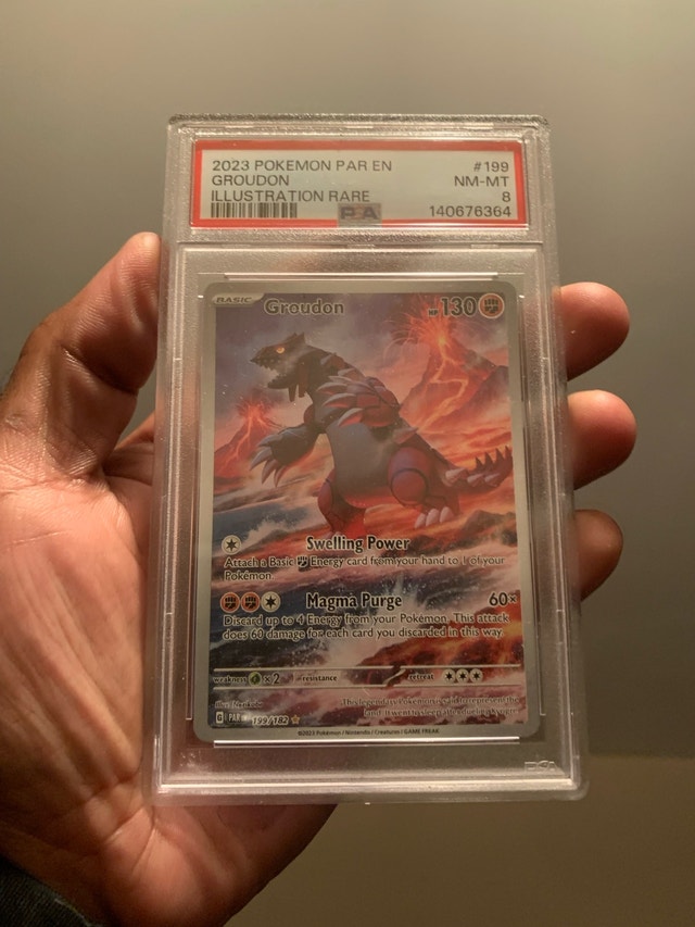 Pokemon Groudon Paradox Rift PSA 8