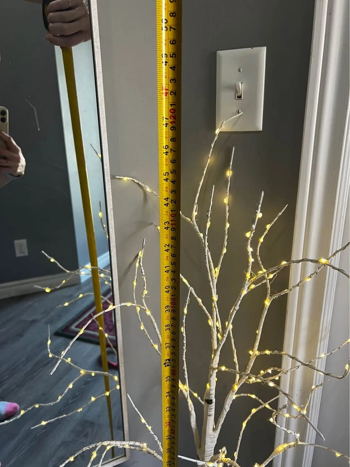 4ft Pre-Lit Faux Birch Tree - photo 3