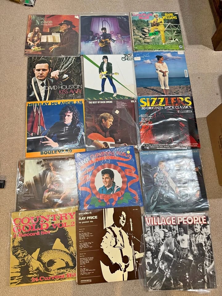 Record Collection - Willie Nelson, Prince, Elvis, etc