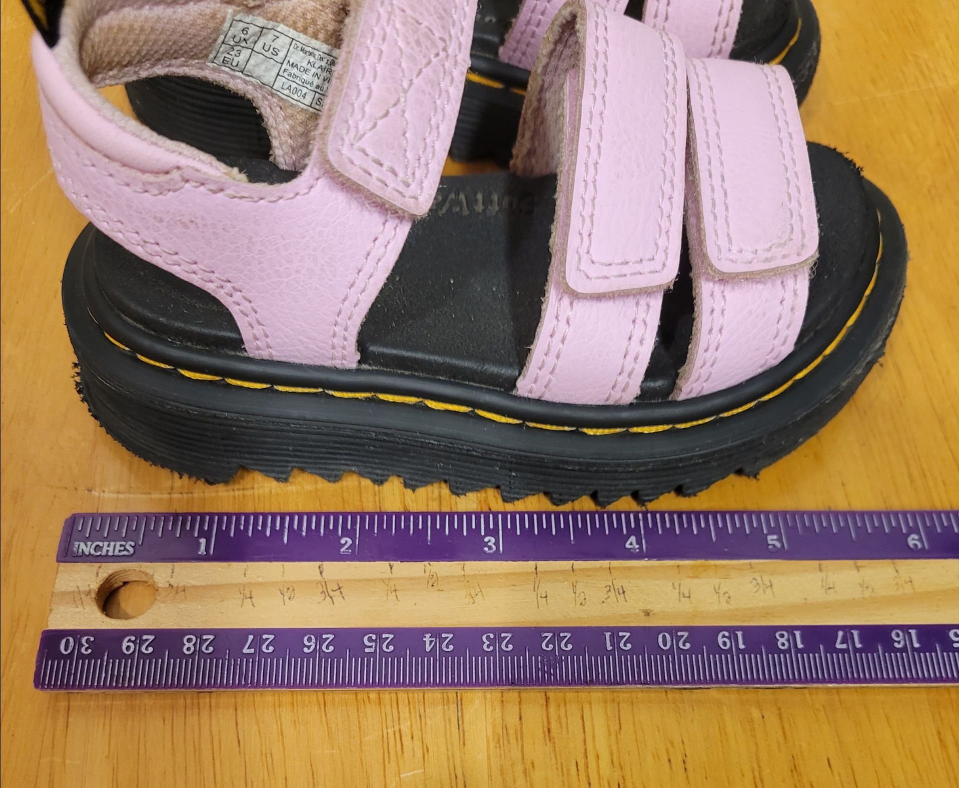 Dr. Martens Kids Toddler Klaire Leather Strap Sandals Pink Size - photo 4