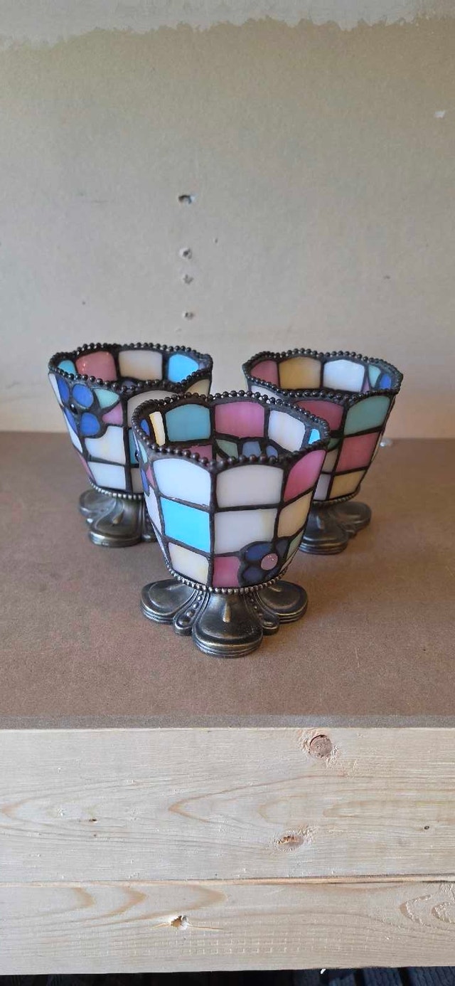 Stained Glass Tiffany Style Candle Holders