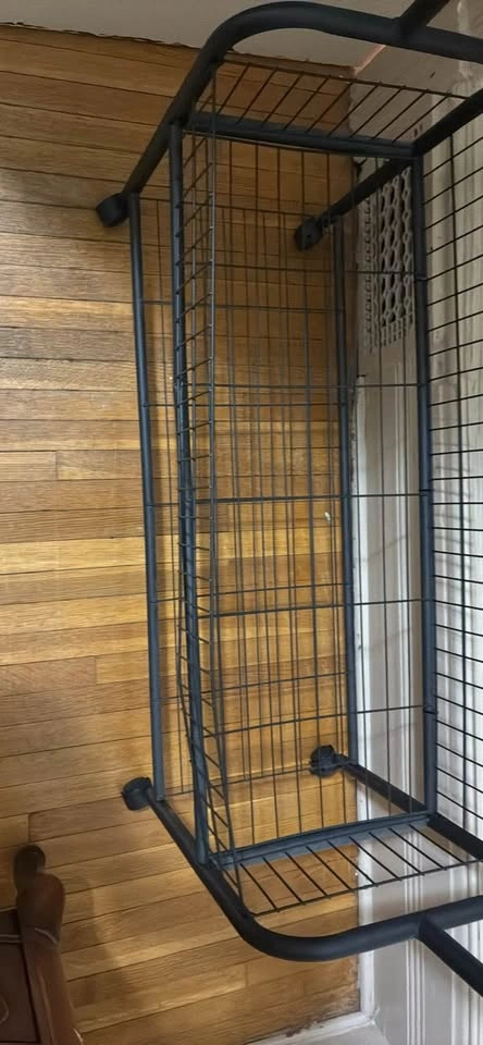 Rolling clothing rack with basket and shoe shelf - photo 4