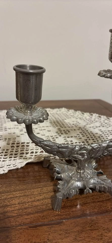 Vintage metal candle stick holders - photo 2