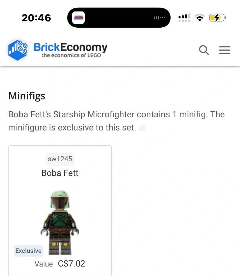 Lego Star Wars Boba Fetts Slave 1 microfighter - photo 3