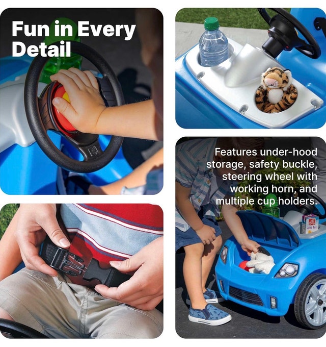 Step2 Push Around Buggy Ride-On Car - BLUE - photo 3