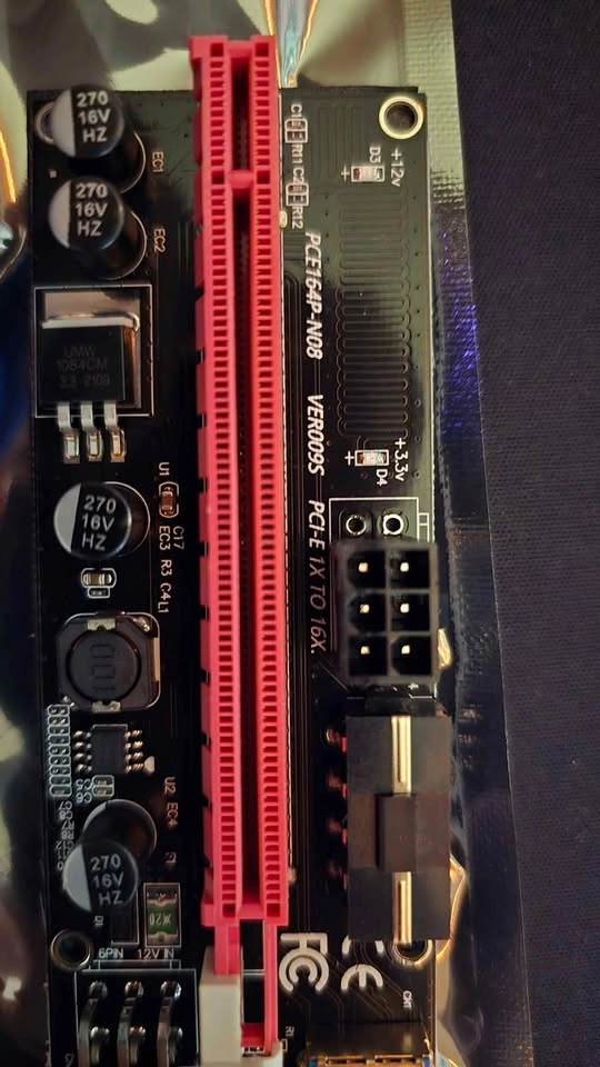 6x VER009S PCIE risers, 1X to 16X GPU riser - photo 2