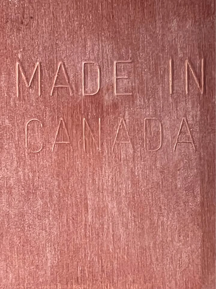 Made in Canada Two Mahogany Wood and Wrought Iron Barstools - photo 2