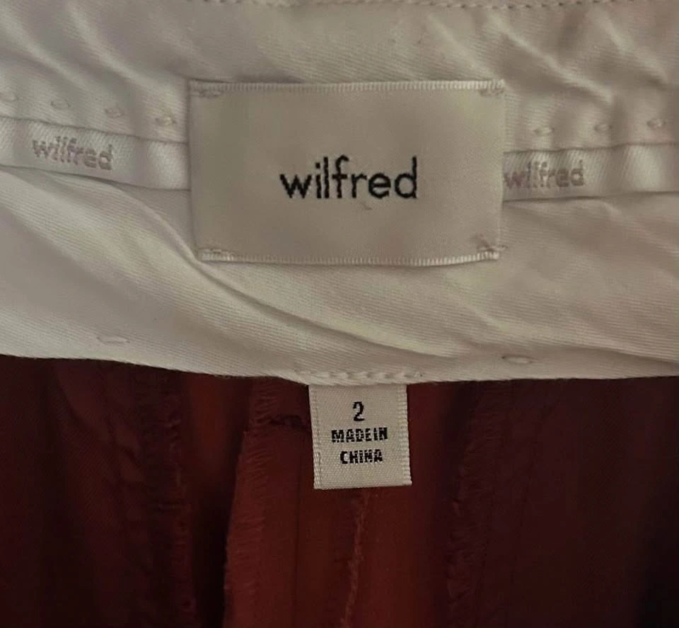 Aritzia Wilfred Effortless Cropped Pant size 2 colour red - photo 5