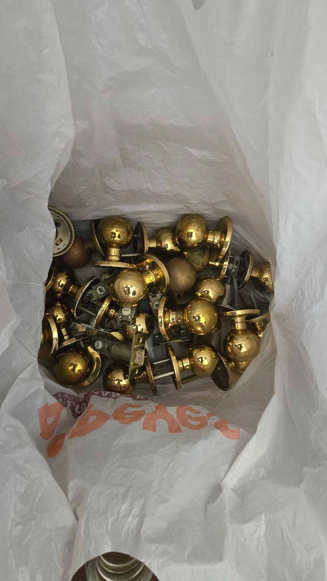 Bag of gold door handles