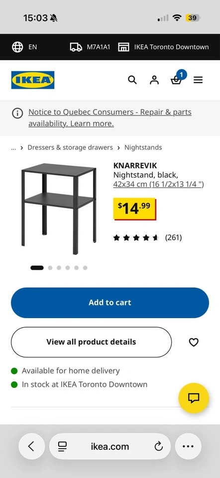 2 IKEA KNARREVIK Nightstands / Side Tables - photo 4