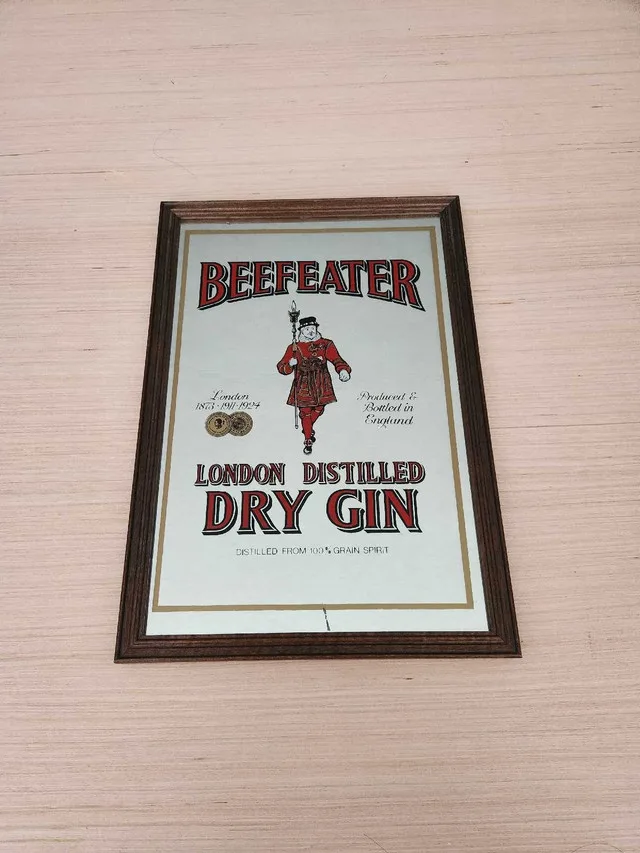 Beefeater Gin Vintage Mirror Sign/Ad image indicator(2)