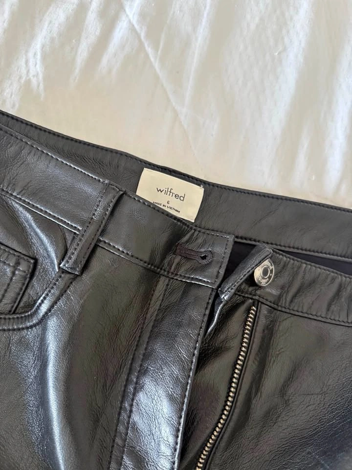Cargo pants and leather, Wilfred, TNA, garage