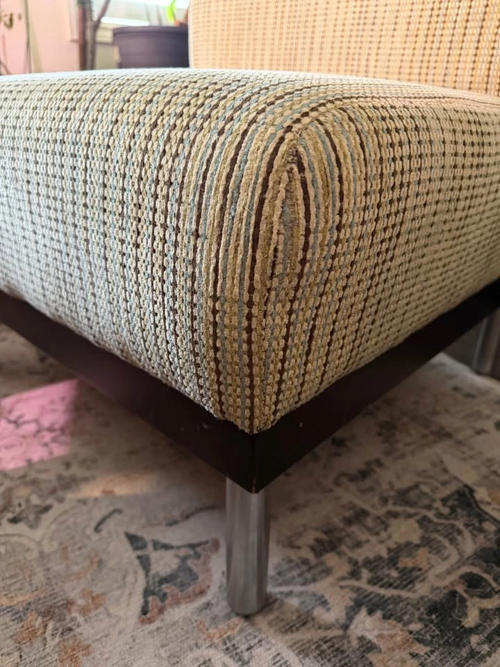 Set of 2 Striped Accent Chairs - photo 4