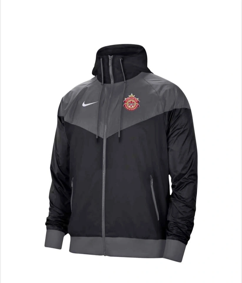 BNWT Nike Soccer Canada Black Grey Windbreaker Jacket