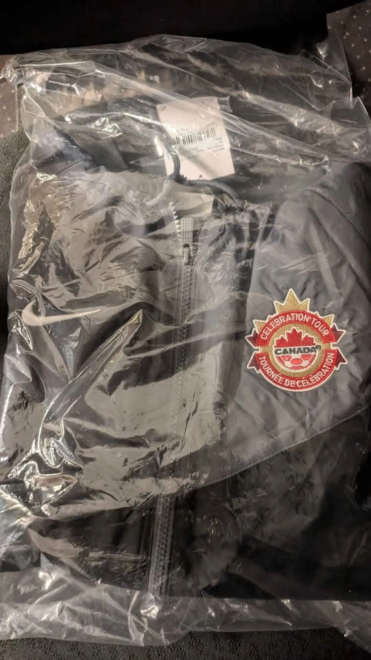 BNWT Nike Soccer Canada Black Grey Windbreaker Jacket - photo 2