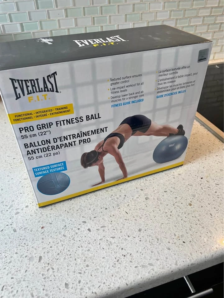 Everlast F.I.T. Pro Grip Fitness Ball 55cm (22") New