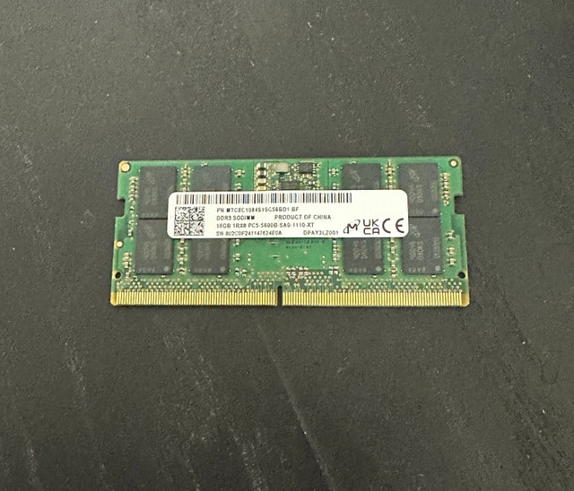 Micron 16GB DDR5 5600MHz SODIMM Laptop RAM