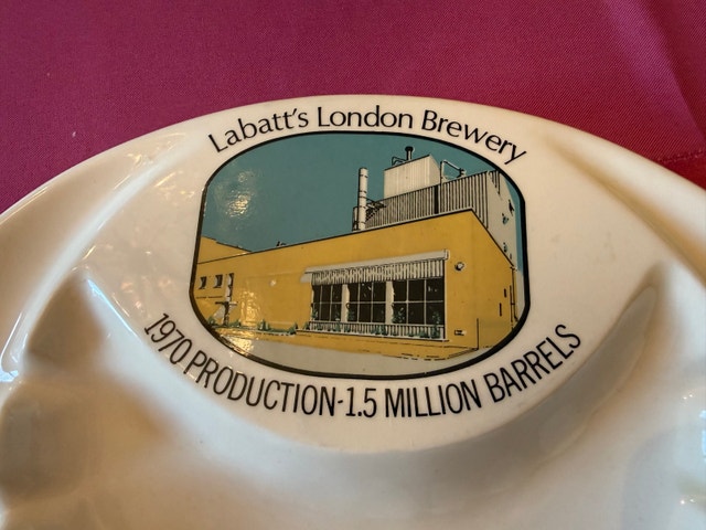Labatt's London Brewery Ceramic Ashtray - photo 3