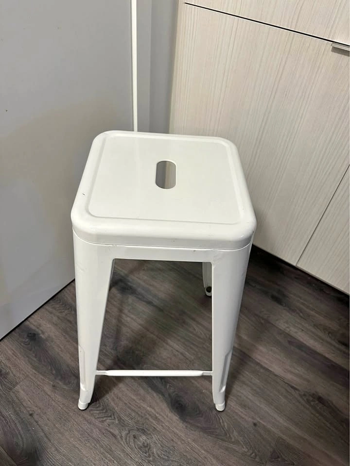 White Metal Bar Stool X 4 count
