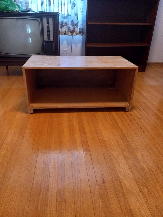 Solid wood bench and storage
