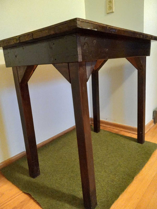 Brown wooden table