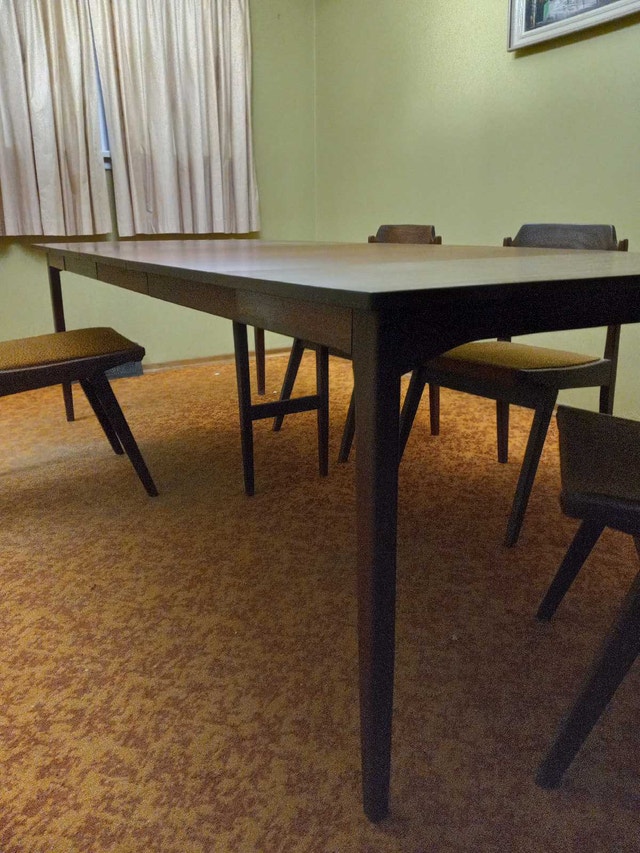 Teak dining table and chairs set - photo 2