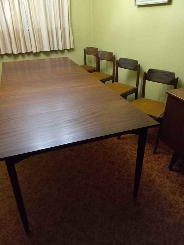 Teak dining table and chairs set - photo 4