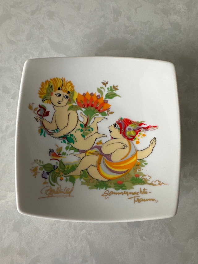 Rosenthal Studio-Line VTG porcelain dish by Bjorn Wiinblad