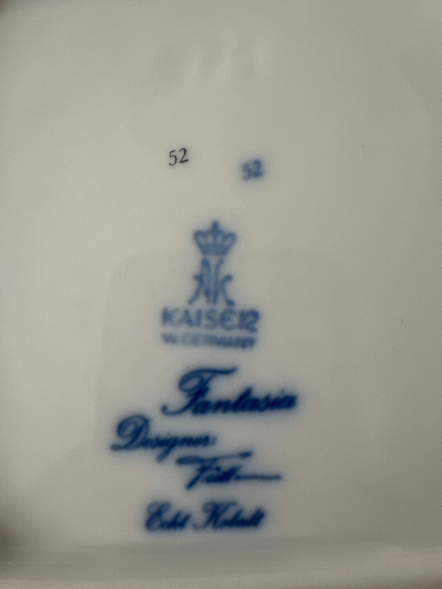 Kaiser Porzellan (Kaiser Porcelain) VTG square decorative dish - photo 4
