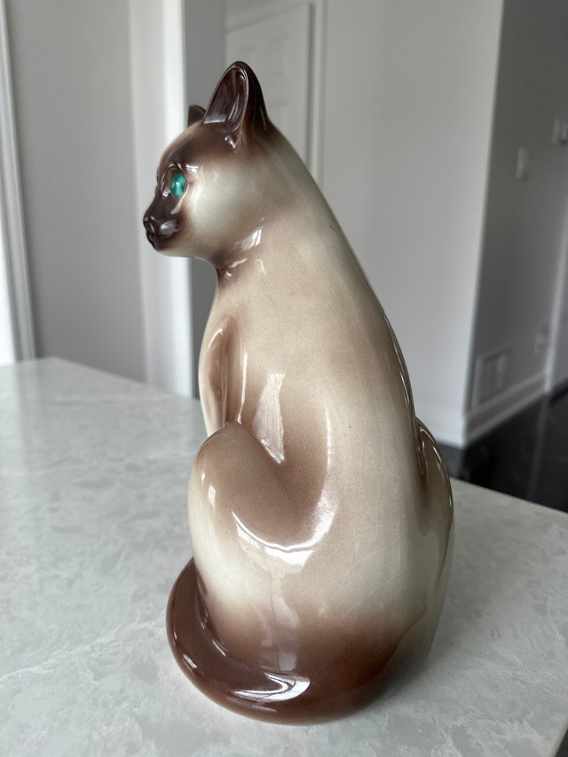 Ceramic vintage Siamese cat figurine by ELPA ALCOBACA, Portugal. - photo 3