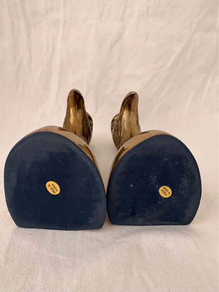 Vintage Brass Eagle Head Bookends - 6 ¾” H - photo 4