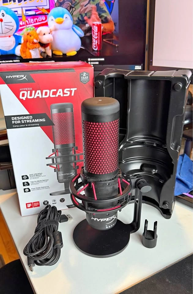 HyperX QuadCast USB Condenser Gaming Microphone - Like New with