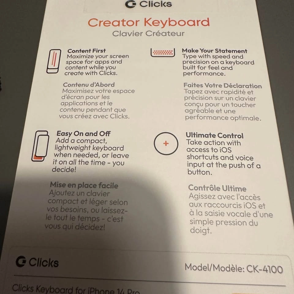 IPhone 14 Pro Clicks Keyboard Case Brand New! - photo 5