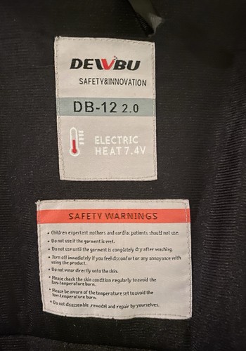 DEWBU Heated Womens Jacket with 7.4V Battery - Size Small - photo 5