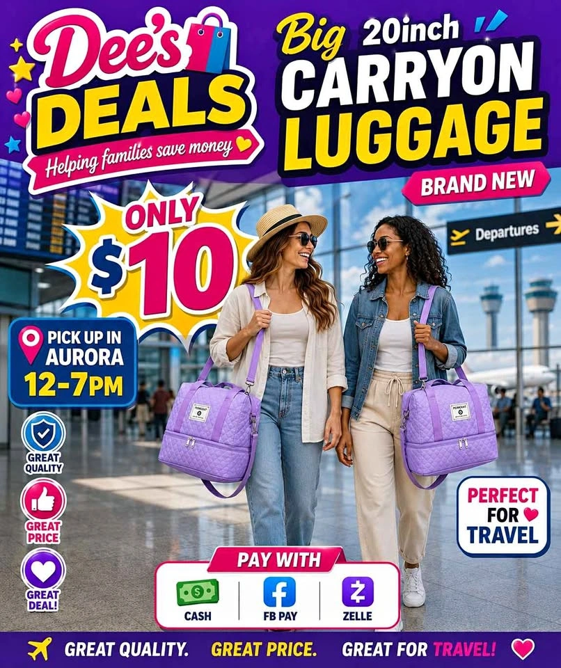 Big 20 inch carry on luggage Brand New
