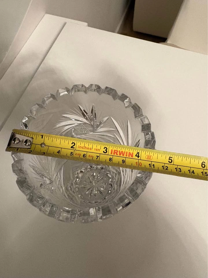 Vintage Cut Crystal Starburst Vase - photo 2