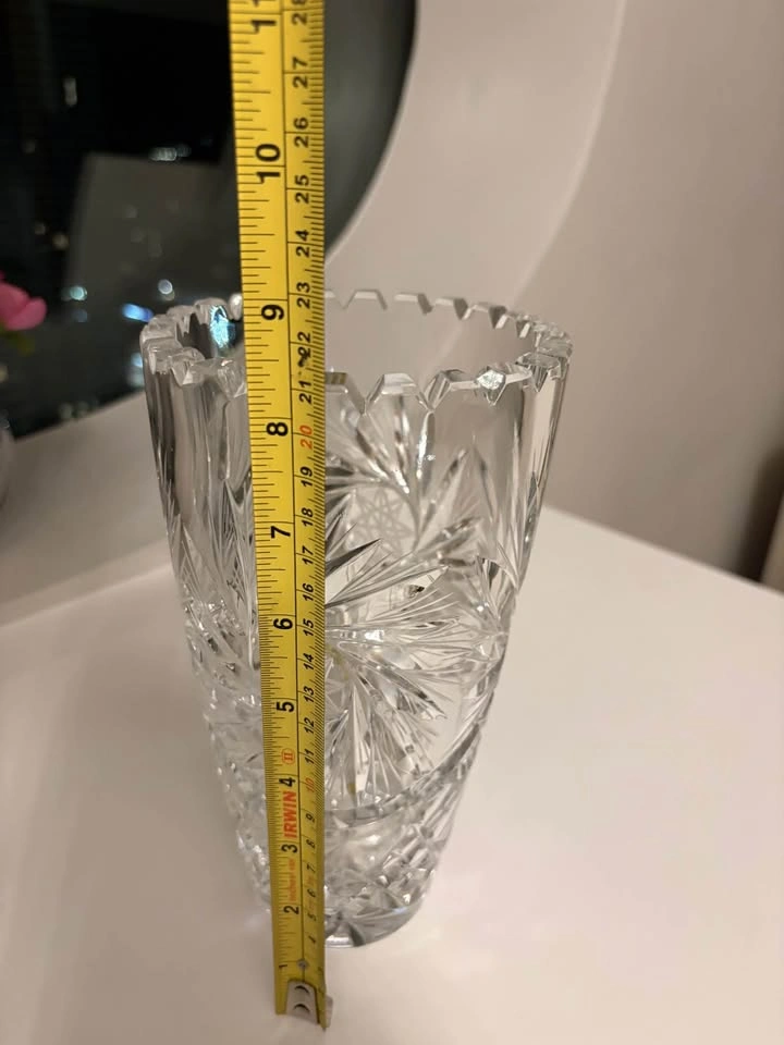 Vintage Cut Crystal Starburst Vase - photo 3